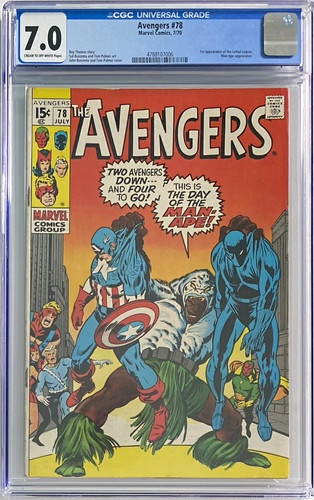 Avengers cgc 0 - #78, 7.0