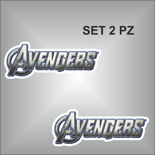 Adesivo avengers set 2 pz - ,